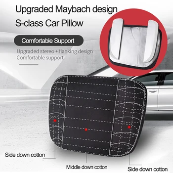 JINSERTA Maybach Dizaino Automobilis Pagalvėlės Kaklo Pagalvė Atnaujintas S-klasės Juosmens Pagalvė Sėdynės Paramos Pagalvėlė Kelionės Pagalvę Priedai