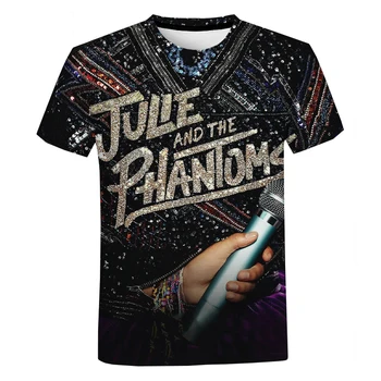 Julie ir Fantomus 3D Print T Shirt Vyrai Moterys Mados Atsitiktinis Trumpas Rankovės Hip-Hop Tee Viršūnes Harajuku Streetwear Cool Marškinėliai