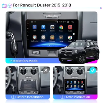 Junsun V1 Android 10.0 DSP CarPlay Automobilio Radijo Multimedia Vaizdo Grotuvas Auto Stereo GPS Renault Duster m. - 2018 m. 2 din dvd