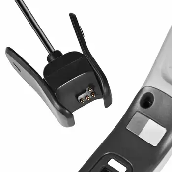 Juodo Plastiko Įkrovimo lizdas Smart Clip Žiūrėti 1m USB Įkroviklis Duomenų Kabelis Laidas Tinka Garmin Vivosmart 4 Žiūrėti