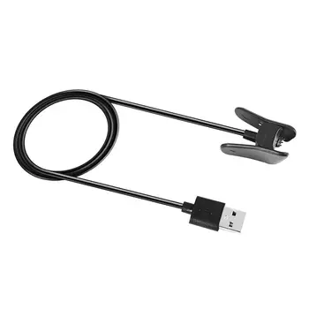 Juodo Plastiko Įkrovimo lizdas Smart Clip Žiūrėti 1m USB Įkroviklis Duomenų Kabelis Laidas Tinka Garmin Vivosmart 4 Žiūrėti