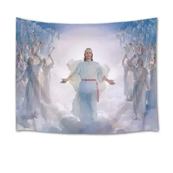 Jėzaus Kristaus Viešpaties Angelas Danguje Sienos Kabo Linksmų Kalėdų Gobelenai