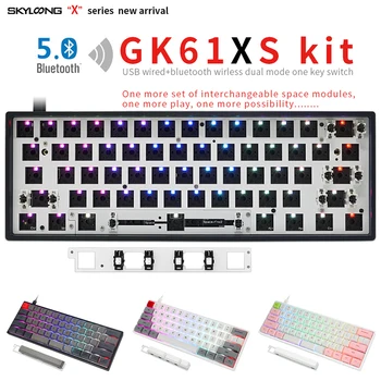 Kailh gk61x 60% RINKINIO pcb 64keys užsakymą mechaninė klaviatūra rgb jungiklis, šviesos diodų, karšto swapping lizdas, tipas c padalinta tarpo