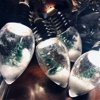 Kalėdų Eglutė LED Šviesos Snow Globe Šviesos Baterijos Lauke Apdailos Snow Globe Šviesos Snow Globe Šviesos Šeimos Atostogų Apdaila
