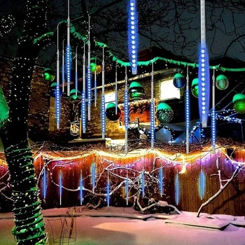 Kalėdų LED Meteoras Dušas Girliandą Apdaila Žibintai Vandeniui Pasakų Žibintai Atostogų Juostelės Šviesos Lauko Namų eave organizuotuose Medis