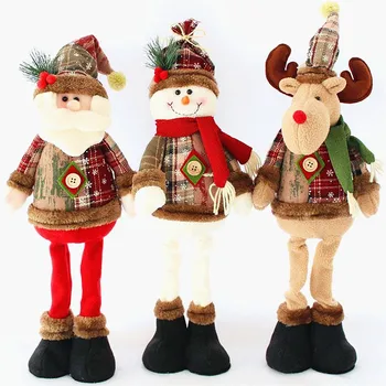 Kalėdų Lėlės Kalėdų Medžio Vainikas Naujųjų Metų Ornamentas, Elnių, Stirnų, Sniego Santa Claus Nuolatinis Lėlės Apdailos Linksmų Kalėdų