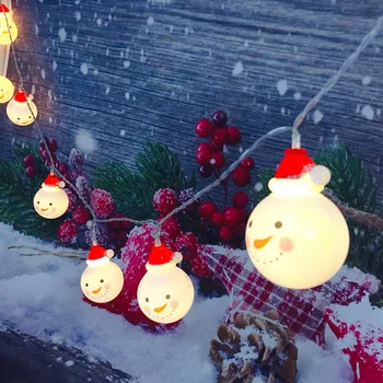 Kalėdų Santa Claus LED String Žibintai USB/AA Baterija Sniego Viršūnėmis Pasakų Žibintai Kalėdų Medžio Šalis, Dekoratyvinis