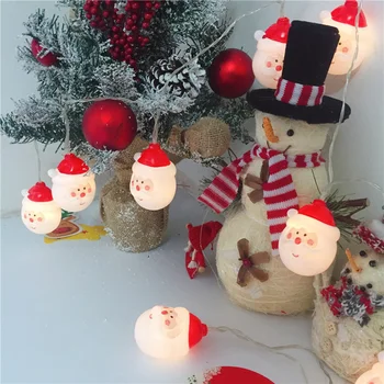 Kalėdų Santa Claus LED String Žibintai USB/AA Baterija Sniego Viršūnėmis Pasakų Žibintai Kalėdų Medžio Šalis, Dekoratyvinis