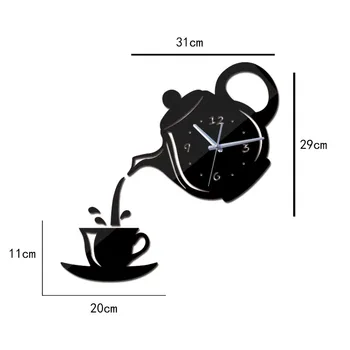 Karšto naujas kvarcinis Adata sieniniai laikrodžiai akrilo veidrodį žiūrėti šiuolaikinės horloge skaitmeninis laikrodis, namų dekoro Vieno Veido lipdukai Vieno Veido