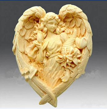 Karšto pardavimo gėlių /mergina angelas modeliavimo silikono muilo pelėsių minkštas Pyragas apdaila pelėsių Angelas sparnų Rankų darbo muilas pelėsių