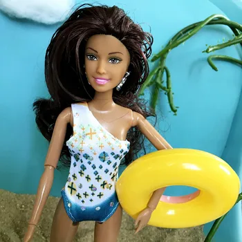 Karšto parduoti 31cm mergina Kūdikių Lėlės bikini mergaitė lėlė Mergaitėms, vonia Gimtadienio Kilnojamojo Jungtinio Afrikos Lėlės Žaislas Juoda Lėlė princesė