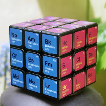 Karšto Trečiųjų Kad Cheminės Magic Cube Periodinės Lentelės Mokymosi Priemonė, Spalvinga Spausdinti Kubo Švietimo Žaislai, Vaikų Gimtadienio Dovana