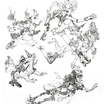 Kim Jung-Gi Eskizai, Surinkimo Knygos Rankomis Dažyti Ranka Animacija Nustatyti Tapybos Kolekciją Piešimo Knyga
