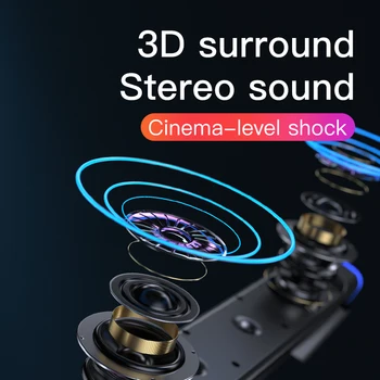 Kompiuterio Garsiakalbio Juosta Multimedijos Wired Stereo žemų dažnių garsiakalbis, 3D Surround Stereo Juostelės 5.0 