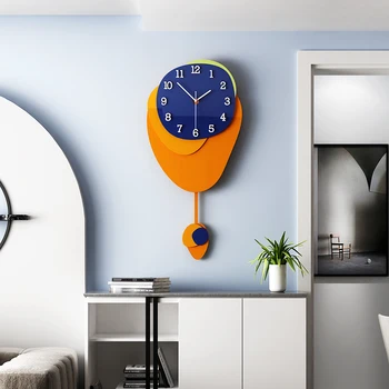 Kontrastas Swingable Silent Didelis Dekoratyvinis Sieniniai Laikrodžiai Modernus Dizainas Kambarį Namo Apdaila Sienos Žiūrėti Sienų Lipdukai Tingus