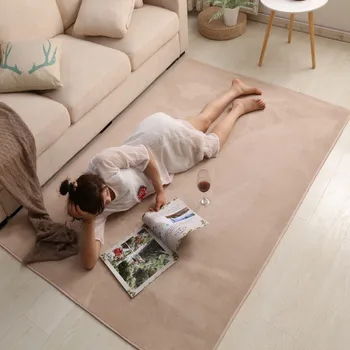 Koralų velvetPink trumpas trumpaplaukis kiliminė danga miegamajame grindų kilimėlis kambarį pagalvėlė kavos staliukas antklodė kilimas Namų Puošybai