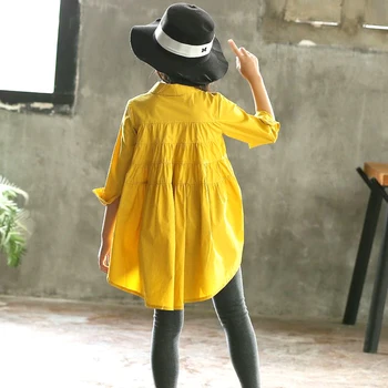 Korėjos Stiliaus Kids Marškinėliai Paauglių Vasaros Viršūnes Ilgai Marškinėliai už nepilnametės 2020 M. Paauglių Balta Geltona Palaidinė 12 14 Metų Drabužių
