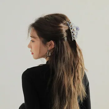 Korėjos Stiliaus Merginos Geometrinis Acetatas Plaukų Žnyplės Plaukų Krabų Paprastu Būdu Elegantiškas Plaukų Gnybtus Letena Apdangalai, Plaukų Aksesuarai