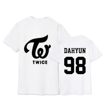 Kpop du KARTUS MOMO DAHYUN Albumą Marškinėliai K-POP Atsitiktinis Medvilnės Drabužius Marškinėlius Marškinėliai trumpomis Rankovėmis Viršūnes T-shirt DX397