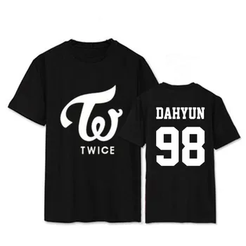 Kpop du KARTUS MOMO DAHYUN Albumą Marškinėliai K-POP Atsitiktinis Medvilnės Drabužius Marškinėlius Marškinėliai trumpomis Rankovėmis Viršūnes T-shirt DX397