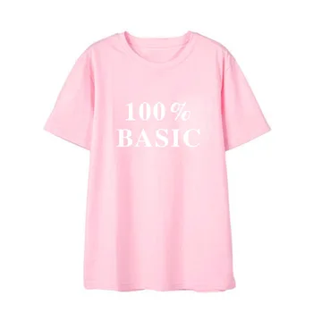 Kpop korėjos Įžymybė Harajuku Rožinė moteris marškinėlius JENNIE atsitiktinis trumpas rankovės laisvi marškinėliai moteriška korėjos viršuje streetwear tee marškinėliai