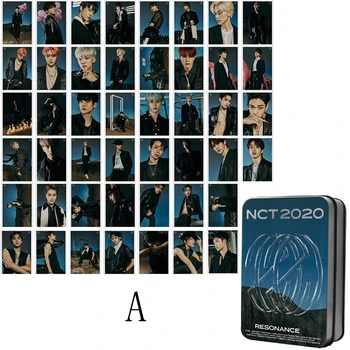 KPOP NCT 2020 m. Albumo NCT 2020 M.: REZONANSO Pt. 1 Polaroid Lomo Kortelės Foto NCT2020 Ventiliatorius Surinkimo Dovana Metalinė Dėžutė Korteles 46Pcs/Box
