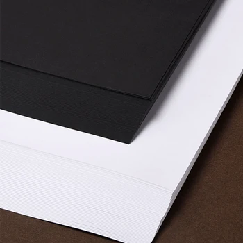 Kvadratas Juodos/Baltos spalvos Kraft Popieriaus sketchbook akvarelės popieriaus 