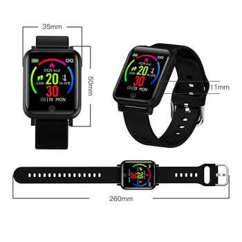 Kūno Temperatūra smart watch vyrų/moterų Sporto Treniruoklių Nešiojami Fitness Tracker Elektronika Smart Laikrodžio Juosta Smartwach