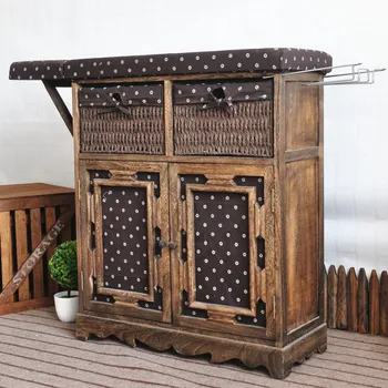 Kūrybos mediniai baldai, retro stiliaus lyginimo sandėliavimo lentelė Šiaurės medžio masyvo namų baldai geležies kabinetas