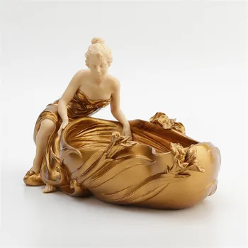 Kūrybos Moters Įvaizdį, Gėlių Vazonas Meno Skulptūra Mergina Statula Dervos Amatų Namų Dekoro Ornamentą Gimtadienio Dovana A1475