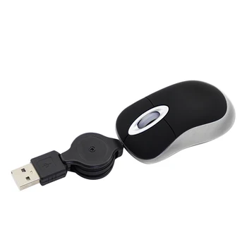 Laidinė Pelė Optinė 3D Mini Ištraukiama USB Pelė KOMPIUTERIUI Nešiojamas kompiuteris Notebook Dropshipping