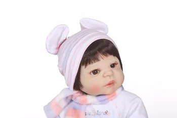 Laivas iš Brazilijos 57CM Nekilnojamojo Visą Silikono Mergina Reborn Baby Doll, Vonios Žaislas Tikroviška Princesė Realistia Lėlės Bebes Atgimsta Bonecas
