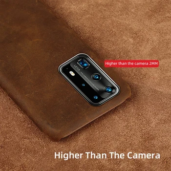 LANGSIDI Derliaus natūralios Odos telefoną atveju Huawei P40 30 p20 mate 20 30 10 Lite pro dangtelio už garbę 20 20s Nekilnojamojo odos