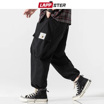 LAPPSTER Streetwear Krovinių Kelnės 2020 Sweatpants Vyrų Hip-Hop Juoda Poilsiu Baggy Pants Harajuku Mados Haremo Kelnės Kelnės Vyras