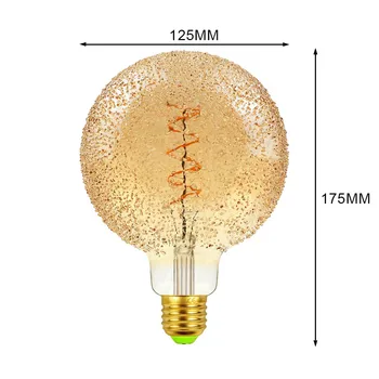Led Lemputės Derliaus Lemputės G125 Burbulas Pasaulyje Lemputė 4W šviesos srautą galima reguliuoti 110V, 220V Led Edisonas, Kaitinamosios Lemputės Dekoratyvinis Ligth Lemputė