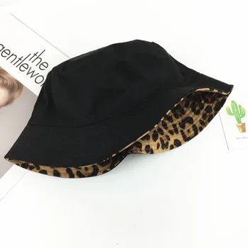 Lengan002 Naujas leopardas spausdinti kibiro kepurę už kelionę Vasarą suaugusių vyrų ir moterų atsitiktinis grįžtamasis žvejys Panamos skrybėlė gorros