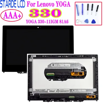 Lenovo JOGOS 330-11IGM 81A6 jogos 330-11 jogos 330-11igm LCD Ekranas Jutiklinis Ekranas skaitmeninis keitiklis komplektuojami su Rėmo Naujas Pakeitimo