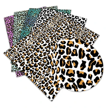 Leopardas Spausdinti Sintetinių Dirbtiniais Odos 30 cm x 136 cm Audinio Siuvimo PASIDARYK pats Maišą Batų Medžiaga L078 L079