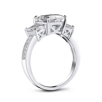 LESF 925 Sterlingas Sidabro Trys Akmenys Aukštos Kokybės Cirkonis Moterų Vestuvių Piršto Žiedai, Moterų Dalyvavimas Papuošalai Dovana
