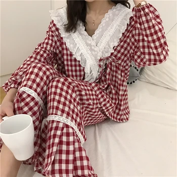 Liemenė+top+kelnės homen drabužius sleepwear 3 dalių komplektas nėriniai siuvinėjimo pledas pižama rinkinys moterims ilgomis rankovėmis prarasti viršūnes homewear Y176