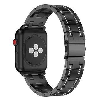 Lieti Diržu, Apple Watch Juosta 38mm 42mm Metalo Riešo Watchband Trys Nuorodos Apyrankė 