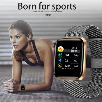LIGE Smart Watch Moterų Sporto Smart Apyrankę IP67 atsparus Vandeniui Žiūrėti Pedometer Širdies ritmo Monitorius LED spalvotas ekranas, skirta 