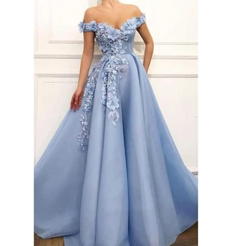 LORIE 2019 Prom Dresses nuo peties Prom Dresses Gėlės Appliques Graži Princesė suknelė Tiulio Backless chalatas de soiree