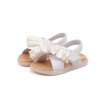 Lotus lapų merginos sandalai princesė batai 2020 metų vasaros nauji vaikiški batai kūdikių bateliai, minkšti, apačioje neslidus vaikų sandalai