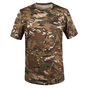 Marškinėliai Vyrams Outwear Quick Dry Kamufliažas Kvėpuojantis T-shirt OutdoorSportTactical Camo Brand Tee Viršūnes Camisetas Hombre Tshirts