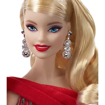Mattel Barbie 2019 Atostogų Šviesūs Raudona Suknelė Kalėdų Kolekcijos Lėlės Priedai Gimtadienio Princesė Gifl Mergaitėms, Vaikams, Žaislai