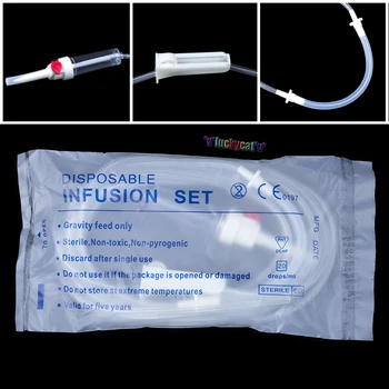 Medicinos vienkartiniai sterilūs infuzijos vamzdis drip vamzdis infuzijos rinkinį nepriklausomų pakuotės saugos ir higienos skaidrus vamzdelis 10pc