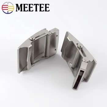 Meetee 1pc 36mm/39mm Nerūdijančio Plieno Ritininiai Toothless Vyrų Diržo Sagtis Automatinė Sagtis Galvos 