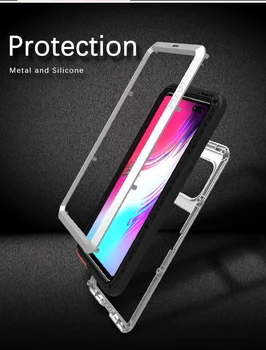 MEILĖ MEI Samsung Galaxy S10 5G Atveju Šoko Purvo Įrodymas, Atsparus Vandeniui, Metalo Šarvai Padengti Telefono dėklas Samsung Galaxy S10 5G