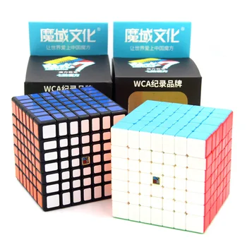 Mf 7x7x7 Black Magic Cube 66mm 7Layers Stickerless 7x7 Profissional Greitis Galvosūkiai Vaikams moyu Švietimo Kubeliai Stresas Žaislai